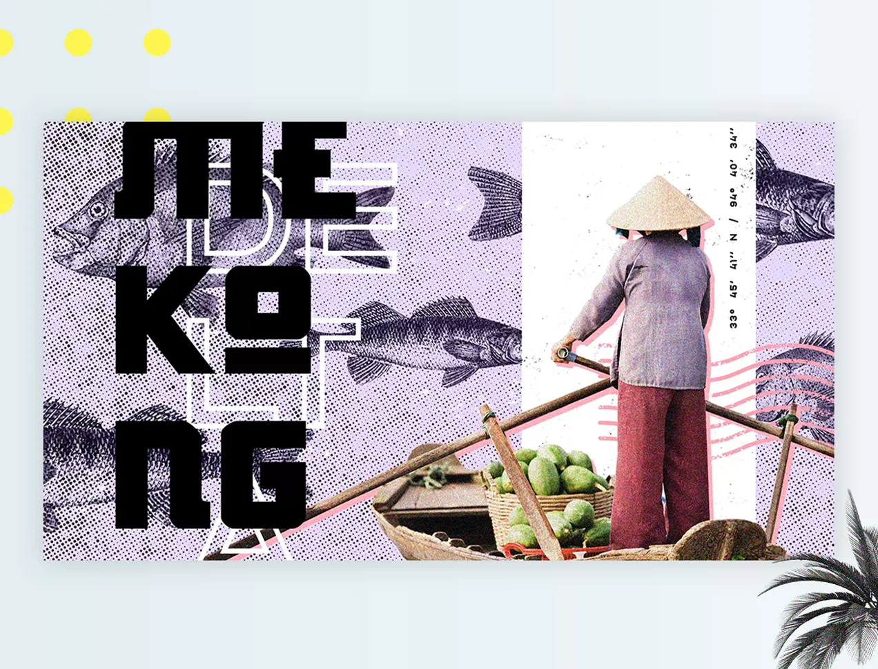 Eine Collage mit Bild, Text und Illustrationen mit dem Thema Vietnam